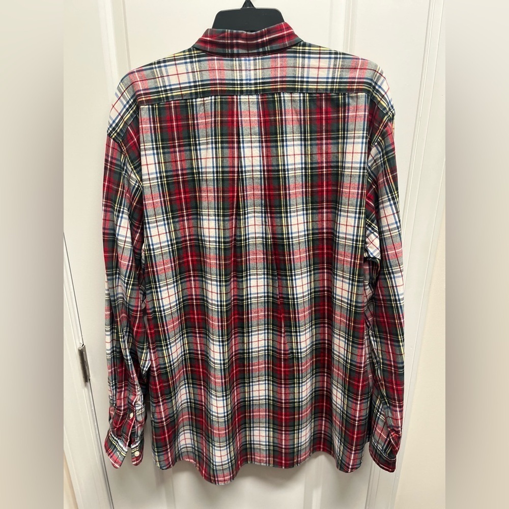 Polo Ralph Lauren 3XLT Brushed Oxford Plaid Shirt Big & Tall 3X TALL NWT - Picture 2 of 12